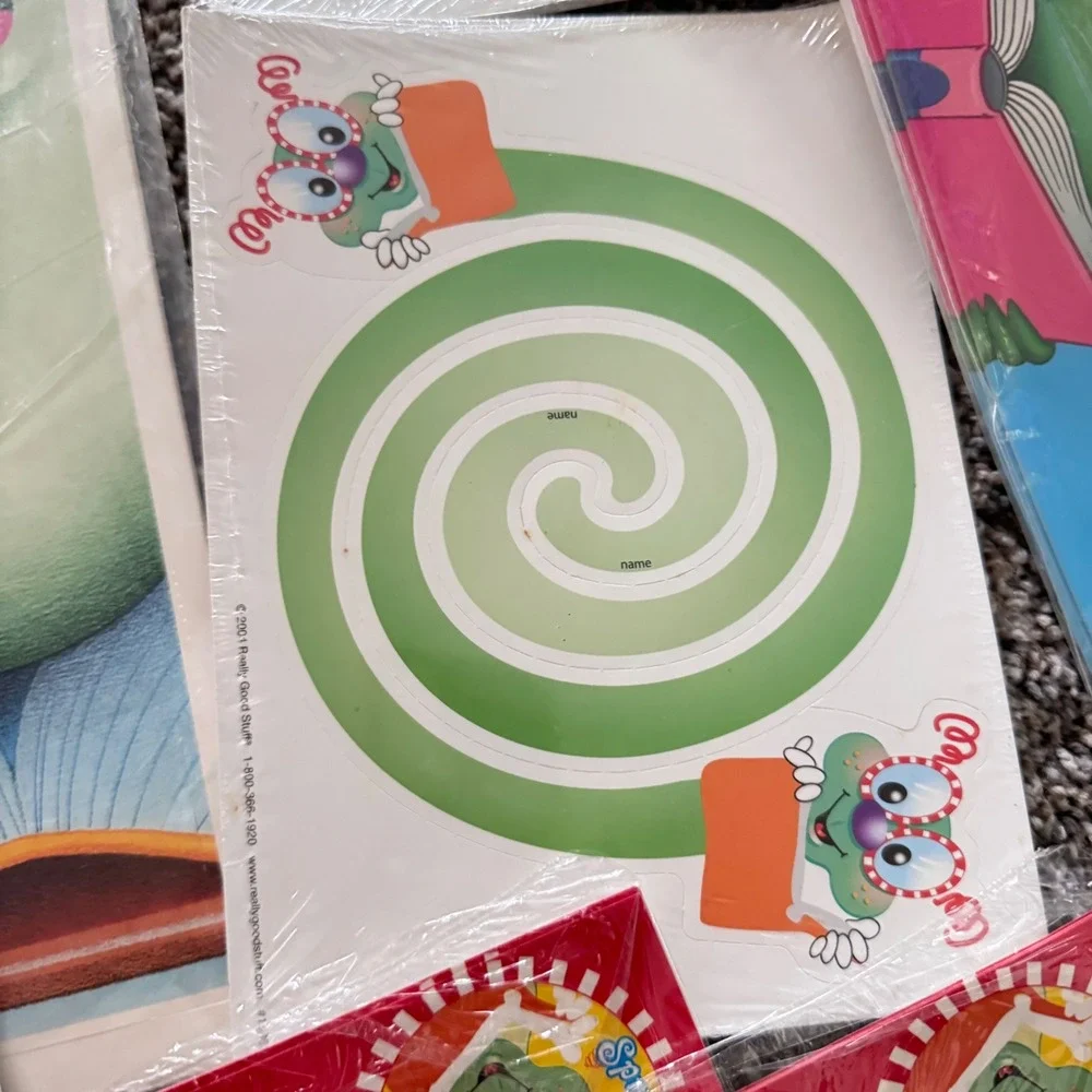 Mr. Wiggle Lover Books Bulletin Board Kit Stickers Classroom Teacher vintage NOS